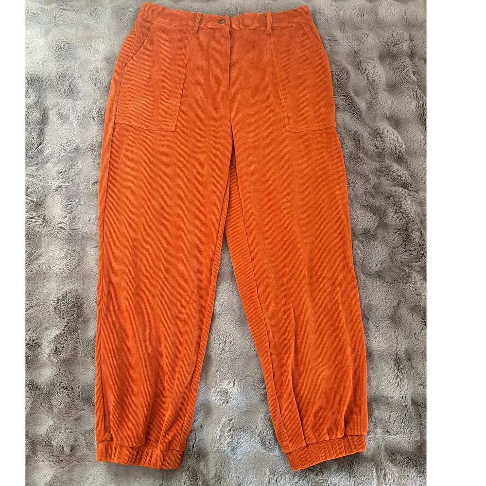 PrettyGarden Orange Corduroy Jogger Pants Size XL NWT